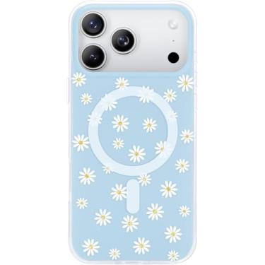 Imagem de NIMASO Capa para iPhone 15 Pro, pintura feminina Hinagiku impressa flor para meninas e mulheres, compatível com MagSafe, capa para iPhone 15 Pro menina