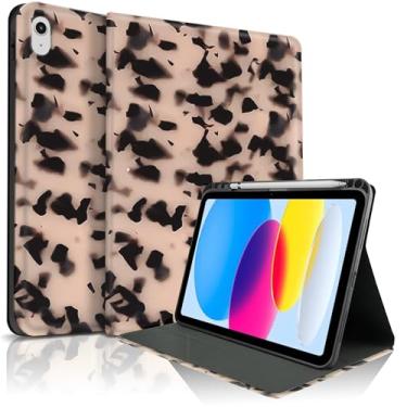 Imagem de TopPerfekt Capa para iPad 11th (A16) 11 polegadas 2025/10ª geração 11 polegadas 2022, capa fólio com design moderno de tartaruga com suporte para lápis, antiderrapante/antichoque - carapaça de