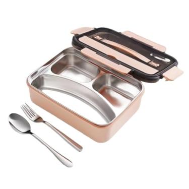 Imagem de Kit 6 Tigelas Inox Com Tampa Potes Redondos 340ml a 1400ml Lancheira Jogo de Pote Hermético(Aço inoxidável（Rosa）)