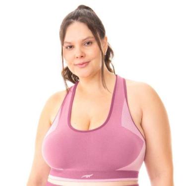 Imagem de Top Fitness Nadador em jacquard Geométrico Dusty Pink - Trend, G3