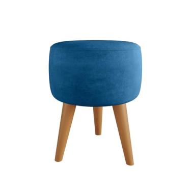 Imagem de Puff Redondo Pé Palito Banqueta(Azul Marinho)