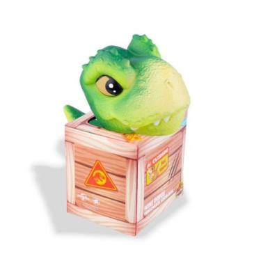 Imagem de Boneco Dinossauro Mini T Rex Jurassic World Verde Pequeno Realista Art