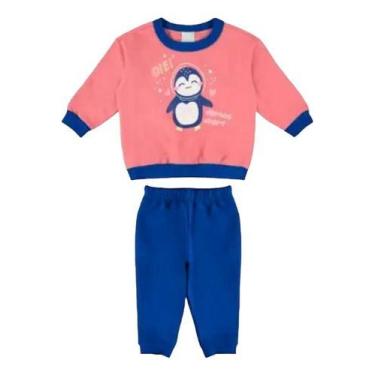 Imagem de Conjunto Blusa Calça Moletom Inverno Infantil Criança Menina - Malwee 