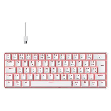 Imagem de Teclado Mecânico Gamer Hyrax Thunder HCK61, LED , Switch Blue, 100% anti-ghosting, ABNT2-Unissex