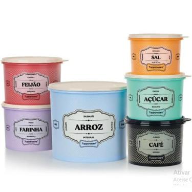 Imagem de Kit Tupperware Caixa de Mantimentos Essences 6 Peças Original