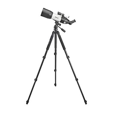 Imagem de pcagfaajmh Telescópio astronômico 400/80 mm telescópio refrator lente HD 210X telescópio monocular com tripé e mira localizadora para iniciantes observando estrelas do céu