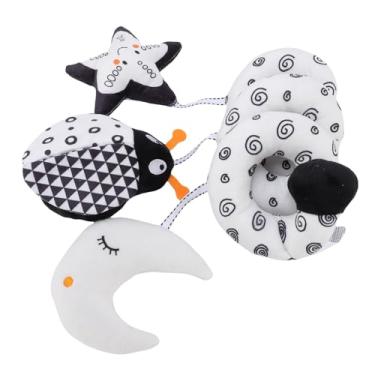 Imagem de KUIDAMOS Bebê Espiral de Pelúcia Pendurado Chocalhos Brinquedo Preto Branco Animal Design Desenvolvimento Auditivo para Berço Móvel