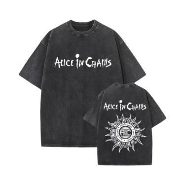Imagem de Camiseta Vintage Masculina Da Banda De Rock Alice in Chains, Estilo Y2