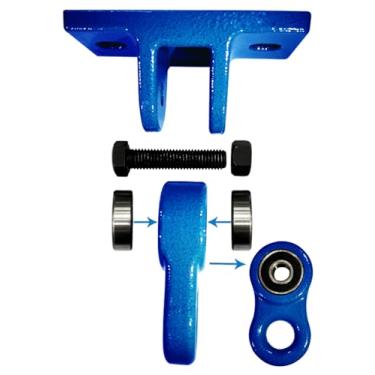 Imagem de ABUSA Cabides azuis resistentes parafusos incluídos mais de 2,268 kg capacidade playground varanda yoga assento trapézio conjuntos de madeira interior exterior 2 unidades