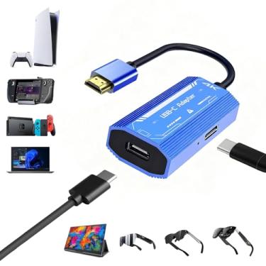Imagem de Littlefixer Plug & Play HDMI to USB C Adapter(4K@60Hz) Compatible with XREAL/Rayneo Air AR Glasses for Steam Deck, ROG Ally, PS5/4, Switch2/1, Laptop, Portable Monitor (HDMI)