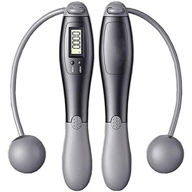 Imagem de Corda de pular Feiyx, corda de pular pesada multidivertida com balcão, corda de pular para treino, alças pesadas, corda de pular de velocidade de comprimento ajustável para exercícios de treino com