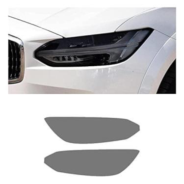 Imagem de Película de farol de carro para Vo/Ivo V90 2017-2020 Película protetora de farol de carro luz frontal adesivo TPU preto acessórios externos
