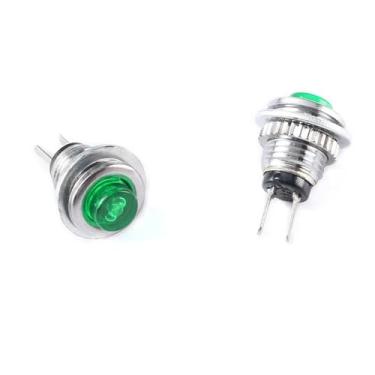 Imagem de 5 peças/1 peça DS-101 8 mm interruptor de botão liga/desliga mini botão momentâneo liga/desliga micro interruptor normalmente aberto (verde, 2 peças)