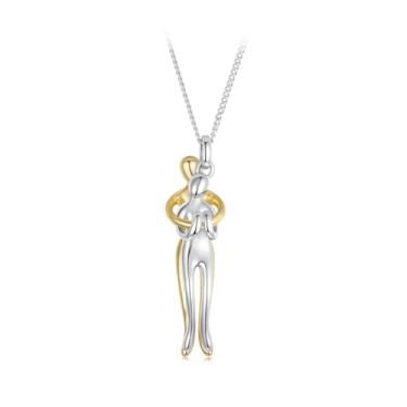 Imagem de GemKing Colar BSN437 Mother and Child Embrace, Prata esterlina, Sem Pedra Preciosa