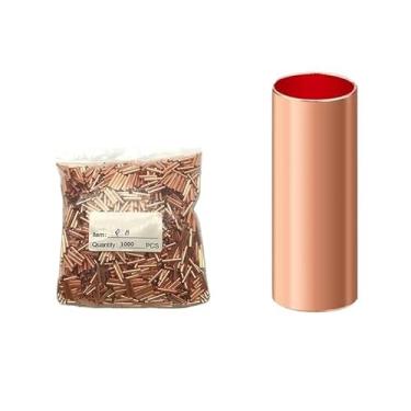 Imagem de Tubo de cobre terminal intermediário tubo de cobre tubo de conexão tubo de crimpagem reto terminal de crimpagem a frio (GT-8, 1 pacote)