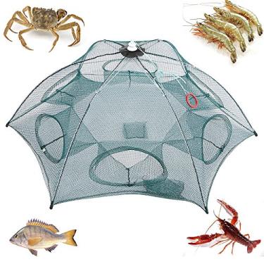 Imagem de Armadilha de Pesca Automática Rede Plegável Portátil Malha para Peixe Camarão Peixe-minnow e Caranguejo Pescaadores