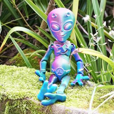 Imagem de Alien impresso em 3D, brinquedos fidget , animais misteriosos articulados flexíveis, presente surpresa para festivais, decoração de estatuetas domésticas, decorações de mesa executiva (RGB)