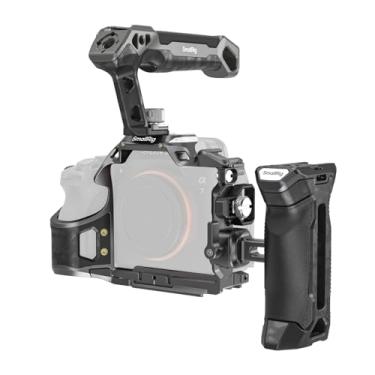 Imagem de SmallRig Kit avançado de gaiola de rinoceronte A7 V/A7R V/A7 IV para Sony Alpha 7 V/Alpha 7R V/Alpha 7 IV/Alpha 7S III/Alpha 7R IV, inclui alça superior/alça lateral/grampo de cabo para HDMI