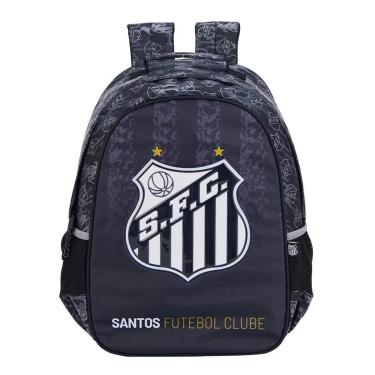 Imagem de Mochila Esportiva Escolar Futebol Santos torcida Jovem 16612 Oficial-Unissex