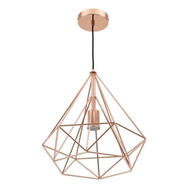 Imagem de Pendente Aramado 1 Lampada Em Metal Cobre Byron - Inspire