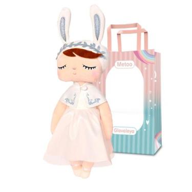 Imagem de Boneca Metoo Doll Original Angela Princesa Branca 35cm com Sacola