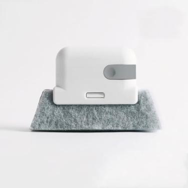 Imagem de Escova de limpeza removível com cabeça de escova reutilizável - Ferramenta de limpeza doméstica multifuncional para trilhos de janela, teclado, fendas de mesa, aderência confortável, fácil de operar