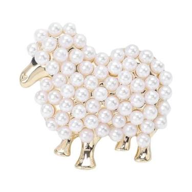 Imagem de Broches De Animais Em Pérola E Strass Unissex Para Mulheres, Acessório
