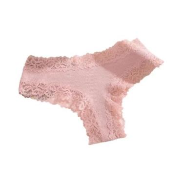 Imagem de Calcinhas Brasileiras Sexy De Renda Em Algodão Para Mulheres, Cintura 