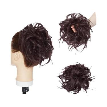 Imagem de Coque De Cabelo Feminino Desgrenhado E Volumoso, Sintético Ondulado, T