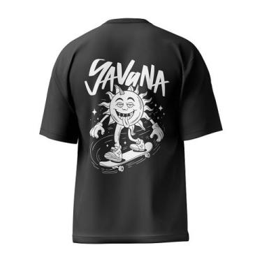 Imagem de Camiseta Oversize Happy Sun - Savana, Preto, G