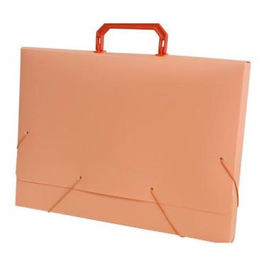 Imagem de Pasta Plástica Com Alça Ofício 43mm Coral Pastel ACP, ACP-1551-CO
