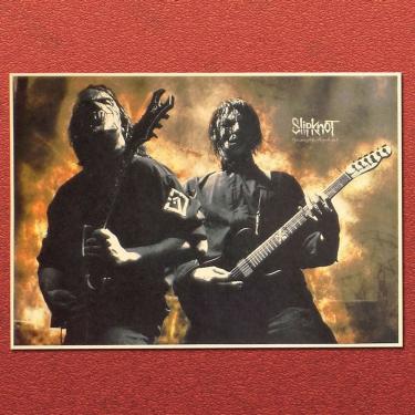 Imagem de Pôster Kraft retrô Slipknot Heavy Metal com pintura em ferro