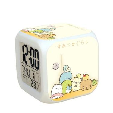 Imagem de Despertador Sumikkogurashi Anime Digital LED 8x8x8cm - Yiweisai