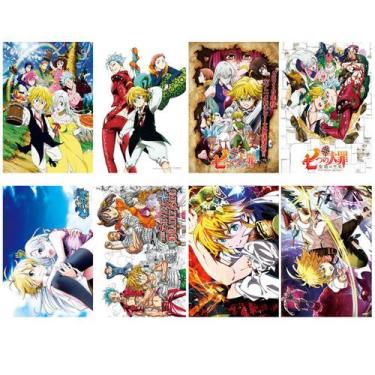 Imagem de Pôster de arte anime Sevens Deadly Sins 42x29 cm (8 unidades) - yiweis
