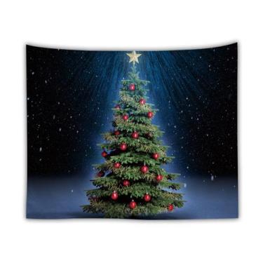 Imagem de Tapeçaria, parede de árvore de Natal, 150x150cm, microtecido, fibra - 