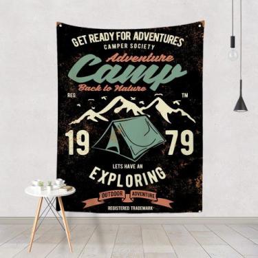 Imagem de Tapeçaria, pintura estética de parede de acampamento, 150x110cm, micro
