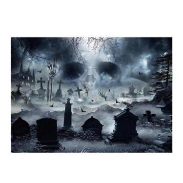 Imagem de Tapeçaria Halloween Skeleton Horror Halloween 150x130cm - yiweisai