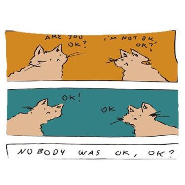 Imagem de Tapeçaria Nobody Was Ok Dog Microfabric 150x130cm - yiweisai