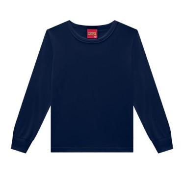 Imagem de Camiseta Infantil Menino Manga Longa Kyly em Algodão Básica Tamanho:10