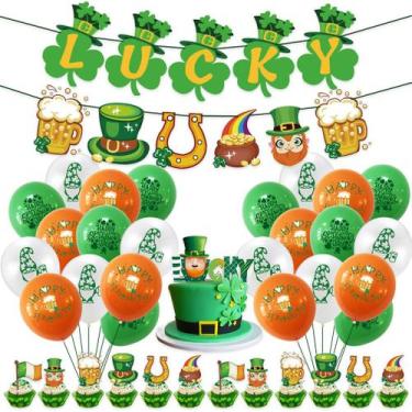 Imagem de Kit de balões Lucky, 26 unidades de balões de látex de festa com banne