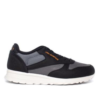 Imagem de Tênis Masculino Olympikus Jogging Preto/Cinza, Preto, Cinza, 41