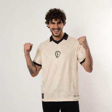 Imagem de Camisa Corinthians Polo 115 anos OffWhite Oficial Licenciado-Masculino