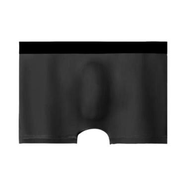 Imagem de Cuecas Boxer Masculinas De Seda Gelada Sem Costura Com Moldagem 3D, Fr