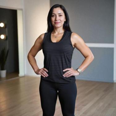 Imagem de Camiseta REGATA MALHA FRIA POLIAMIDA feminina Dry Fit tecido furadinho