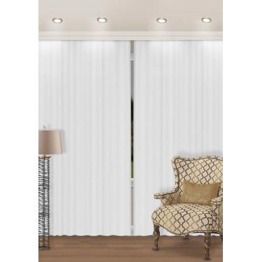 Imagem de Cortina Blackout Corta Luz Plástico PVC Trilho 2,70x1,70m Branco/Cinza