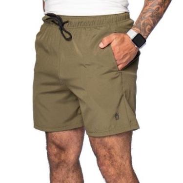 Imagem de Bermuda Masculina Over Surf Tactel Básica Curta Verde-Masculino