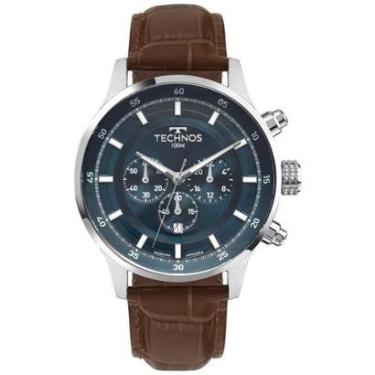 Imagem de Relógio Technos Masculino Grandtech Cronógrafo Couro - JS25BCQ/0A-Masculino