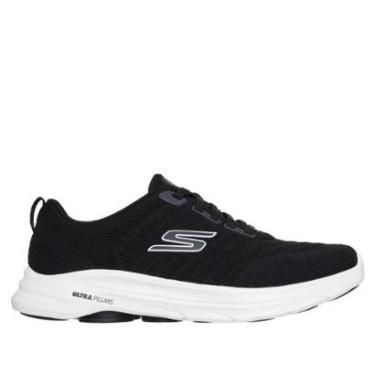 Imagem de Tênis Masculino Skechers Go Walk 8 Ultra Pillar Preto/Branco-Masculino