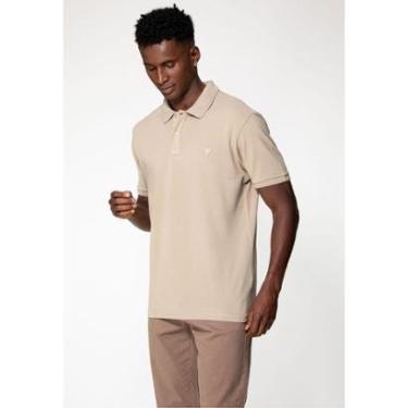 Imagem de Camisa Polo Guess Silk Gola Bege-Masculino