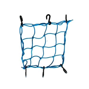 Imagem de Rede Elástica Aranha Para Capacete E Bagageiro Moto 35x35 Azul